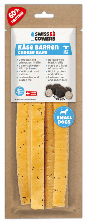 SwissCowers Cheese Bars Truffle S - 100% Natuurlijke Kaasstaaf