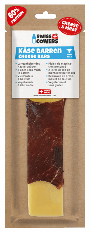 SwissCowers Cheese Bars Black Angus L - Kaasstaaf met Rundvlees