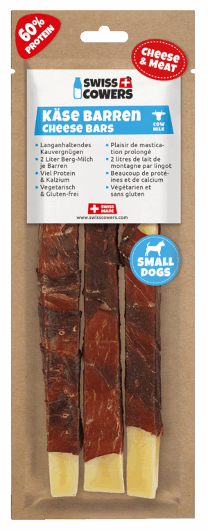 SwissCowers Cheese Bars Black Angus S - Kaasstaaf voor Honden