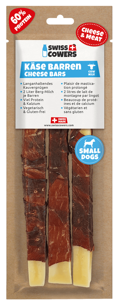 SwissCowers Cheese Bars Black Angus S - Kaasstaaf voor Honden - afbeelding 1