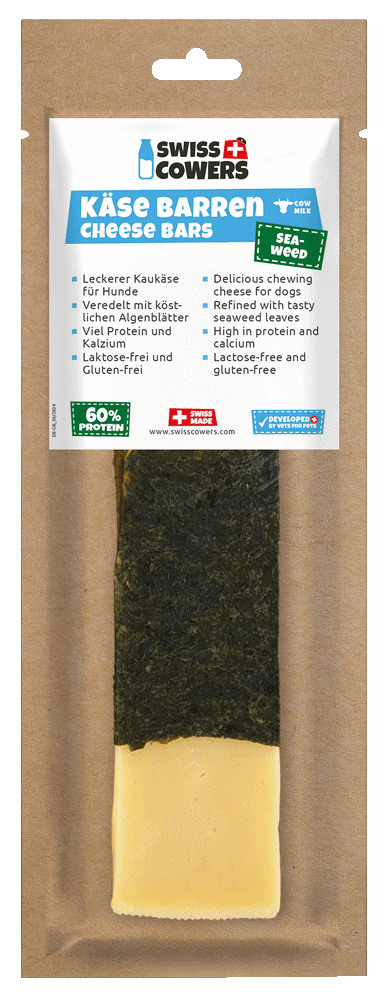SwissCowers Cheese Bars Seaweed L - 100% natuurlijke kaasstaaf voor honden - afbeelding 1