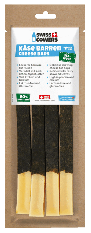 SwissCowers Cheese Bars Seaweed S - Kaasstaaf met Zeewier voor Honden