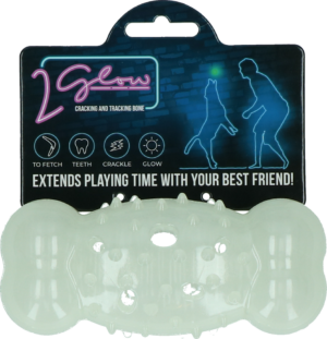 2 Glow Cracking & Tracking Bone - Speelgoed voor honden