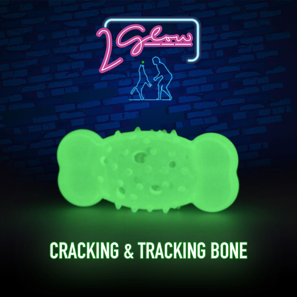 2 Glow Cracking & Tracking Bone - Speelgoed voor honden - afbeelding 3