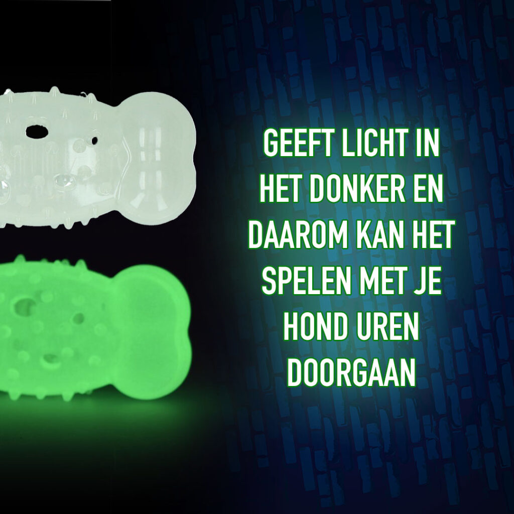 2 Glow Cracking & Tracking Bone - Speelgoed voor honden - afbeelding 4