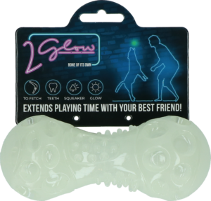 2 Glow Bone - Lichtgevend Speelgoed voor Honden