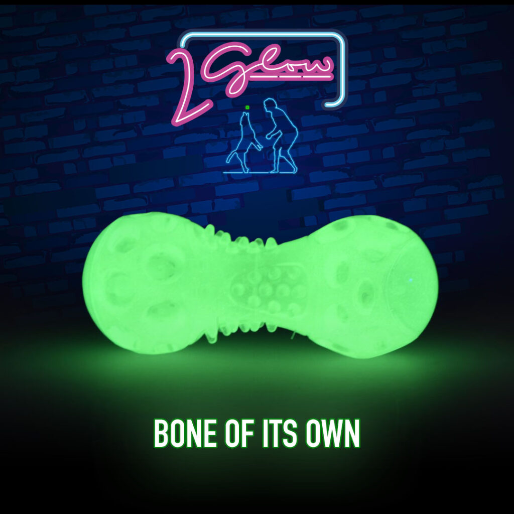 2 Glow Bone - Lichtgevend Speelgoed voor Honden - afbeelding 3