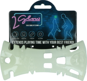 2 Glow Treat Bone - Lichtgevend Speelgoed voor Honden