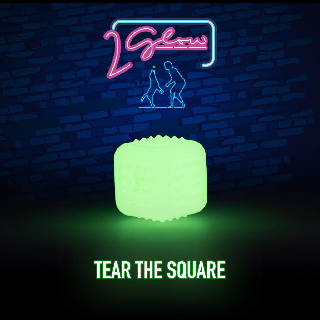 2 Glow Tear the Square - Lichtgevend Hondenspeelgoed - afbeelding 3
