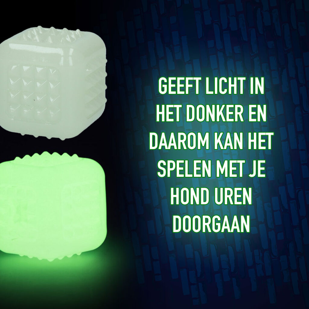 2 Glow Tear the Square - Lichtgevend Hondenspeelgoed - afbeelding 4