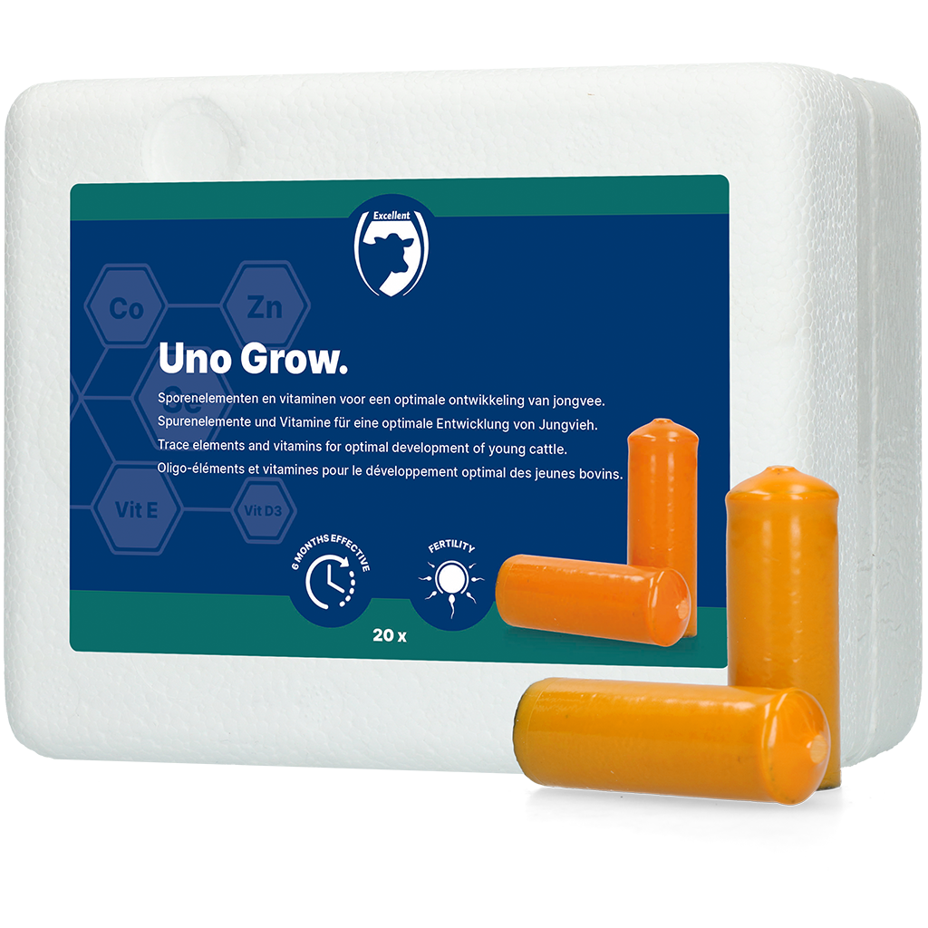 Excellent Uno Grow 20 x 112 g Mineralenbolus voor Jongvee - afbeelding 1