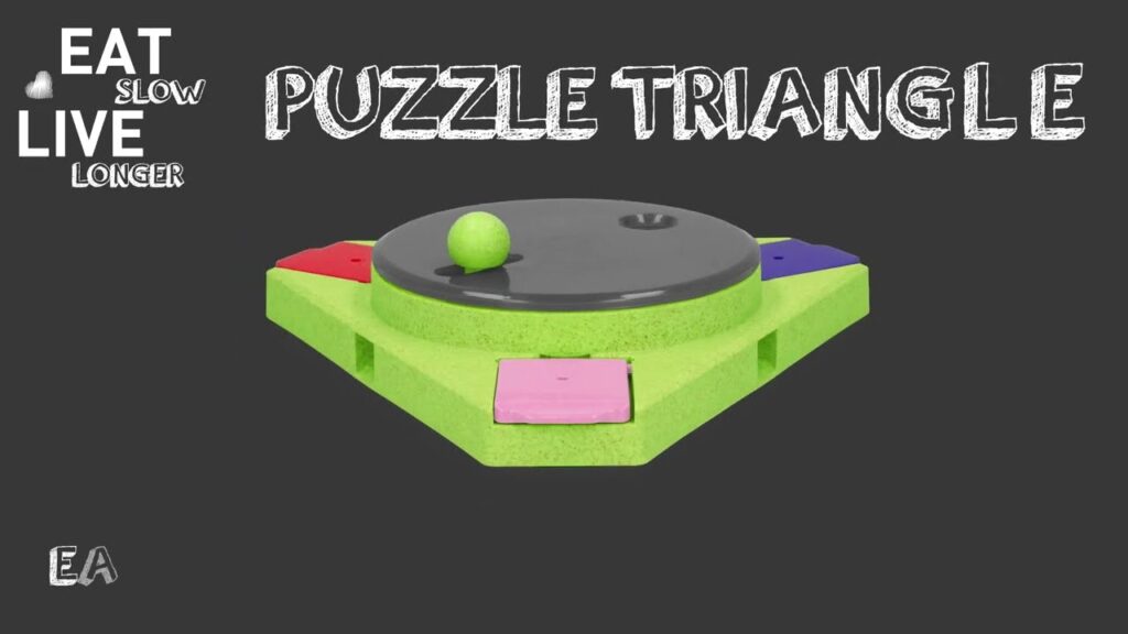 Eat Slow Live Longer Puzzle Triangle - Voerpuzzel voor Honden - afbeelding 2