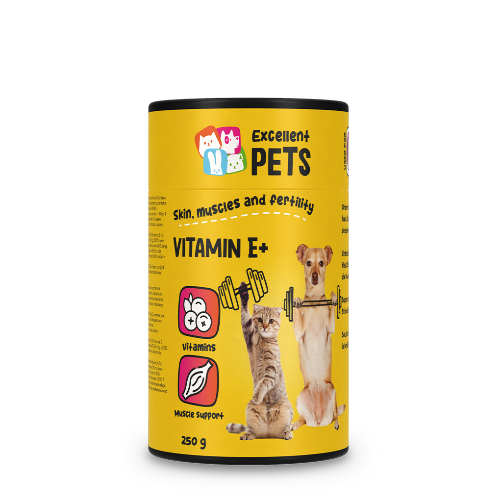Excellent Pets Vitamin E+ 250 g - Supplement voor honden en katten - afbeelding 1