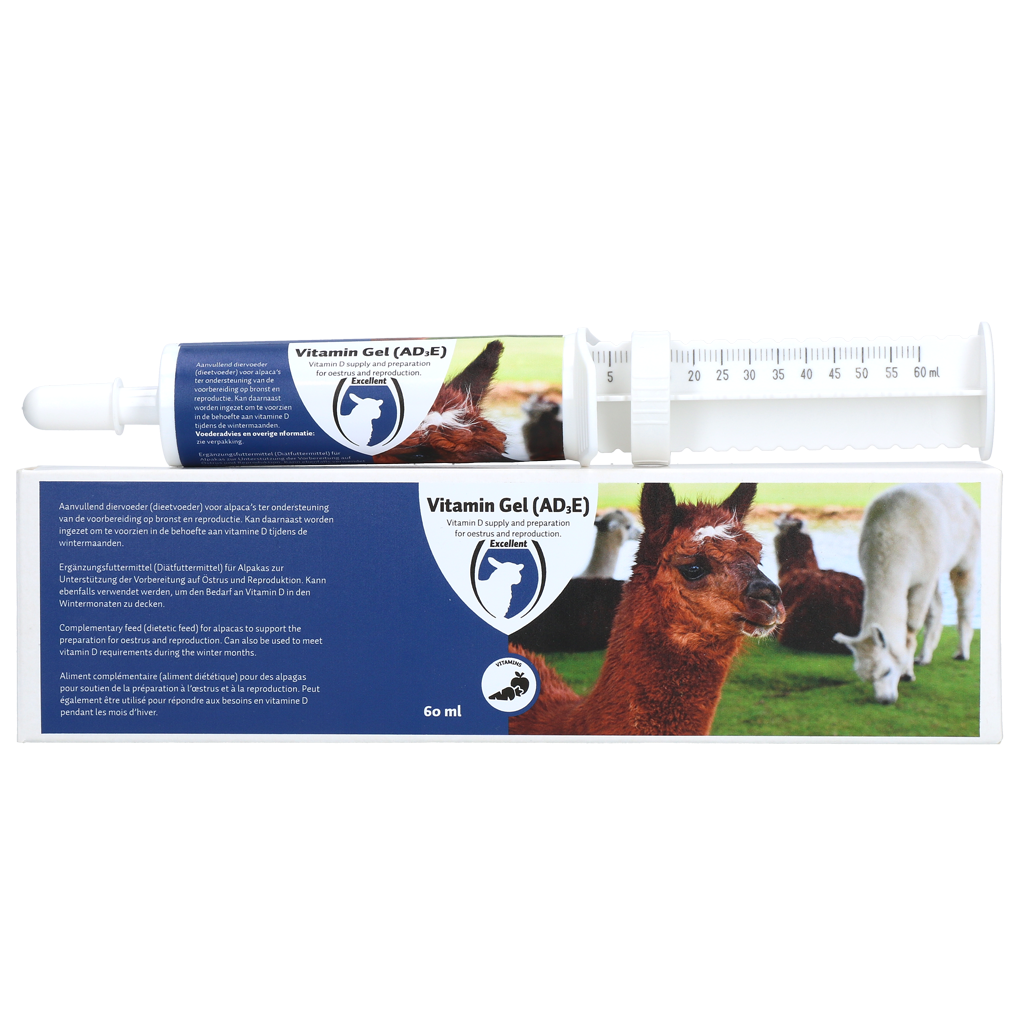 Excellent Vitamine Gel (A, D3 & E) 60 ml voor Alpaca's - afbeelding 1