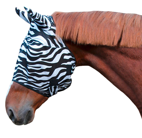 Vliegenmasker Zebra Pony - met oorbescherming
