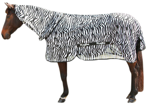 Vliegendeken Zebra met Nekdeel 205 cm - afbeelding 1