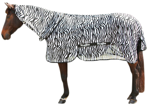 Vliegendeken Zebra met Nekdeel 215 cm - afbeelding 1