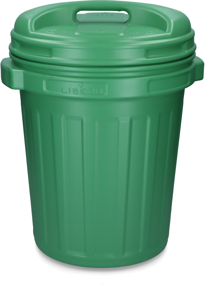 Voerton met draaisluiting 40 liter zwart en groen - afbeelding 2