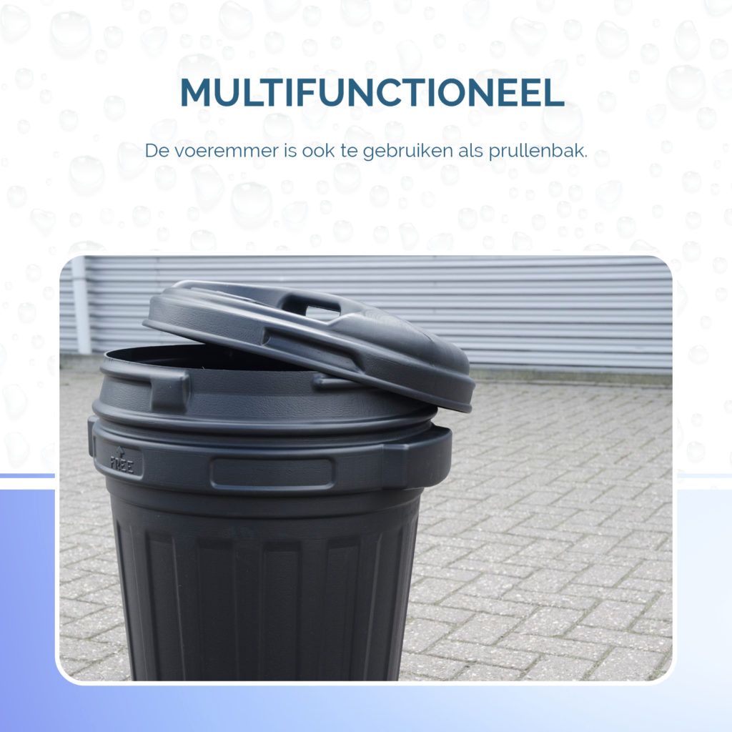 Voerton met draaisluiting 70 liter Zwart - Merkloos - afbeelding 5