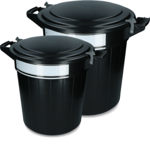 Voerton 40 l Vplast - Voer- en bewaarton met deksel en slot
