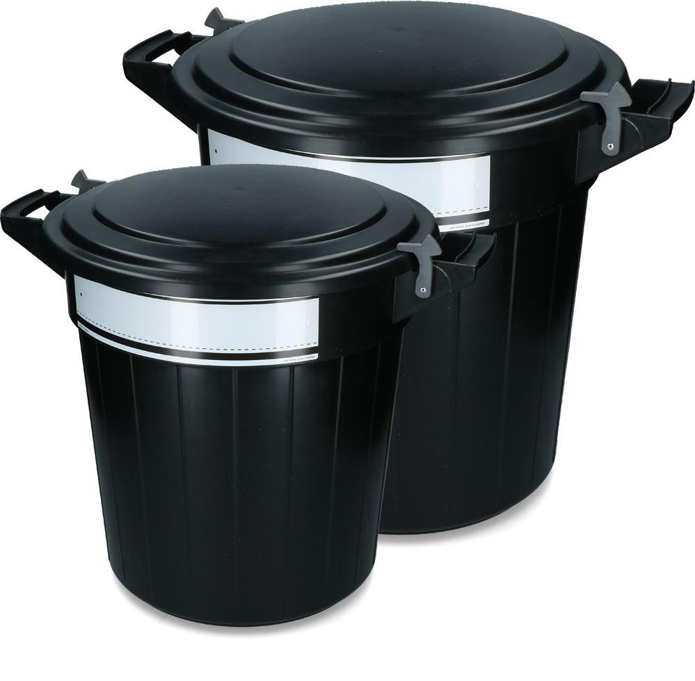 Vplast Voerton 80 L met deksel en slot - afbeelding 1