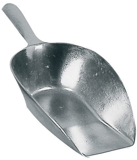 Voerschep Halfplat Model - Aluminium - 450 ml