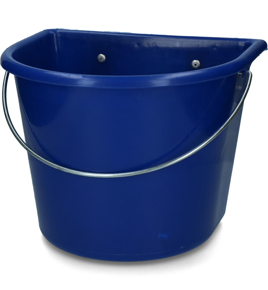 vPlast Voerbak met haken & hengsel 15 l Donkerblauw - afbeelding 1