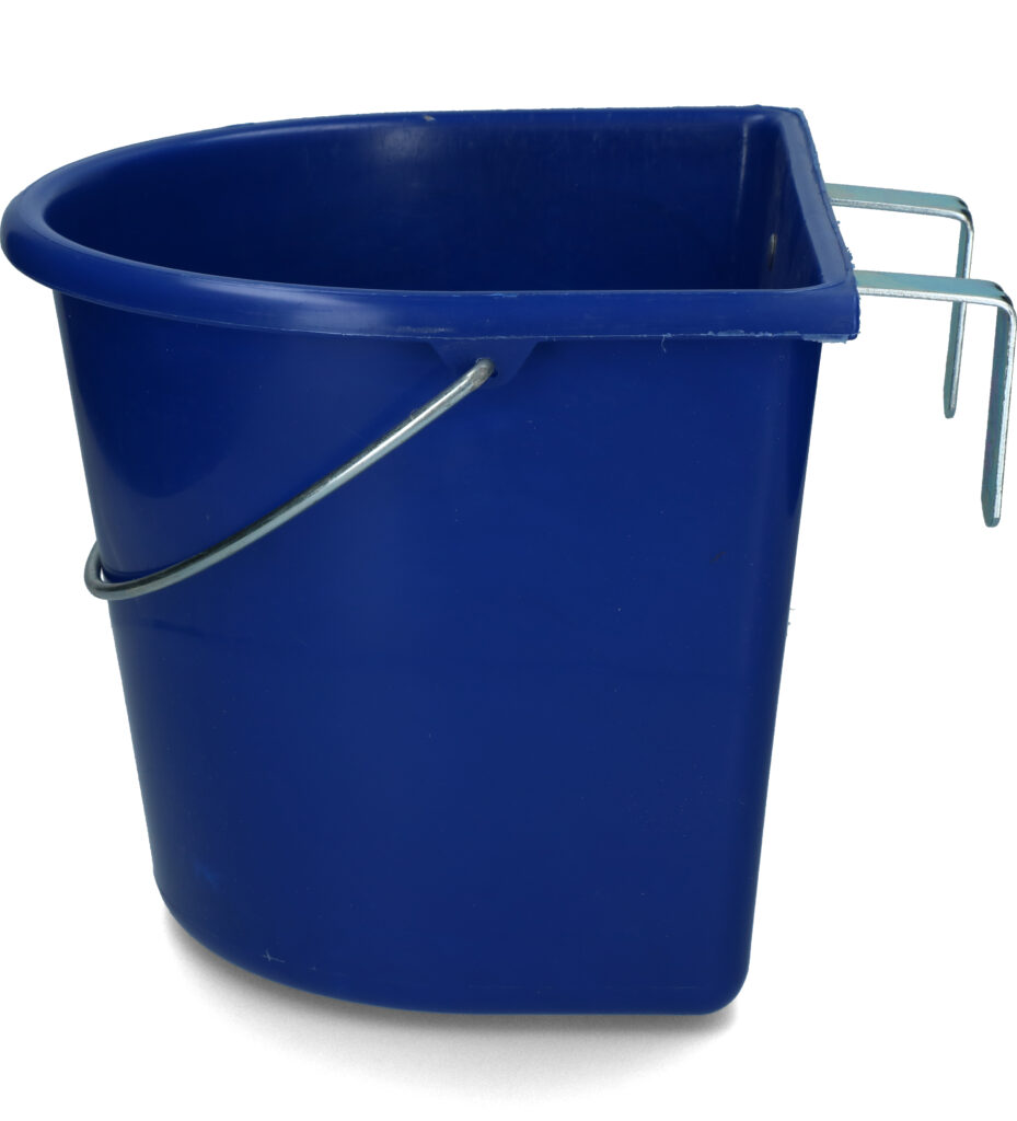 vPlast Voerbak met haken & hengsel 15 l Donkerblauw - afbeelding 2