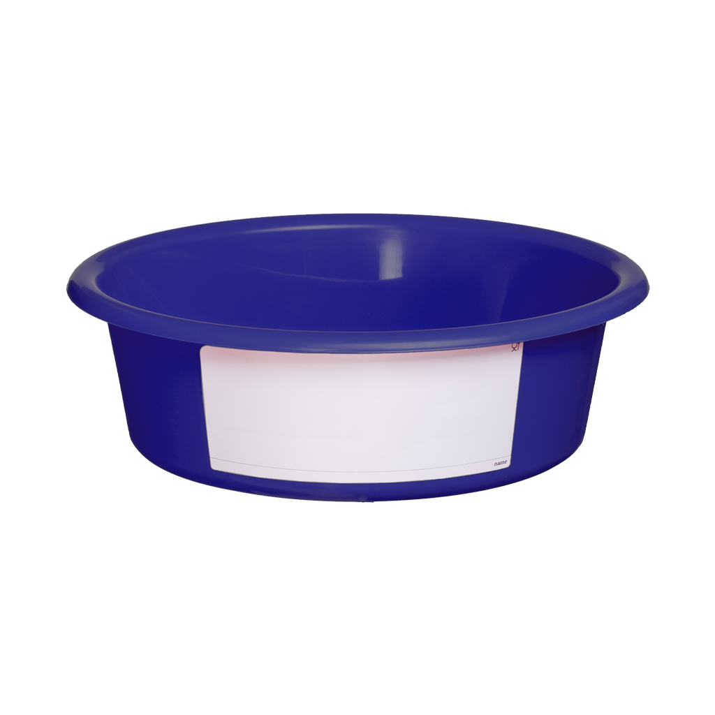Vplast Voerbak 6 l Blauw met Wit Label voor Paarden en Schapen