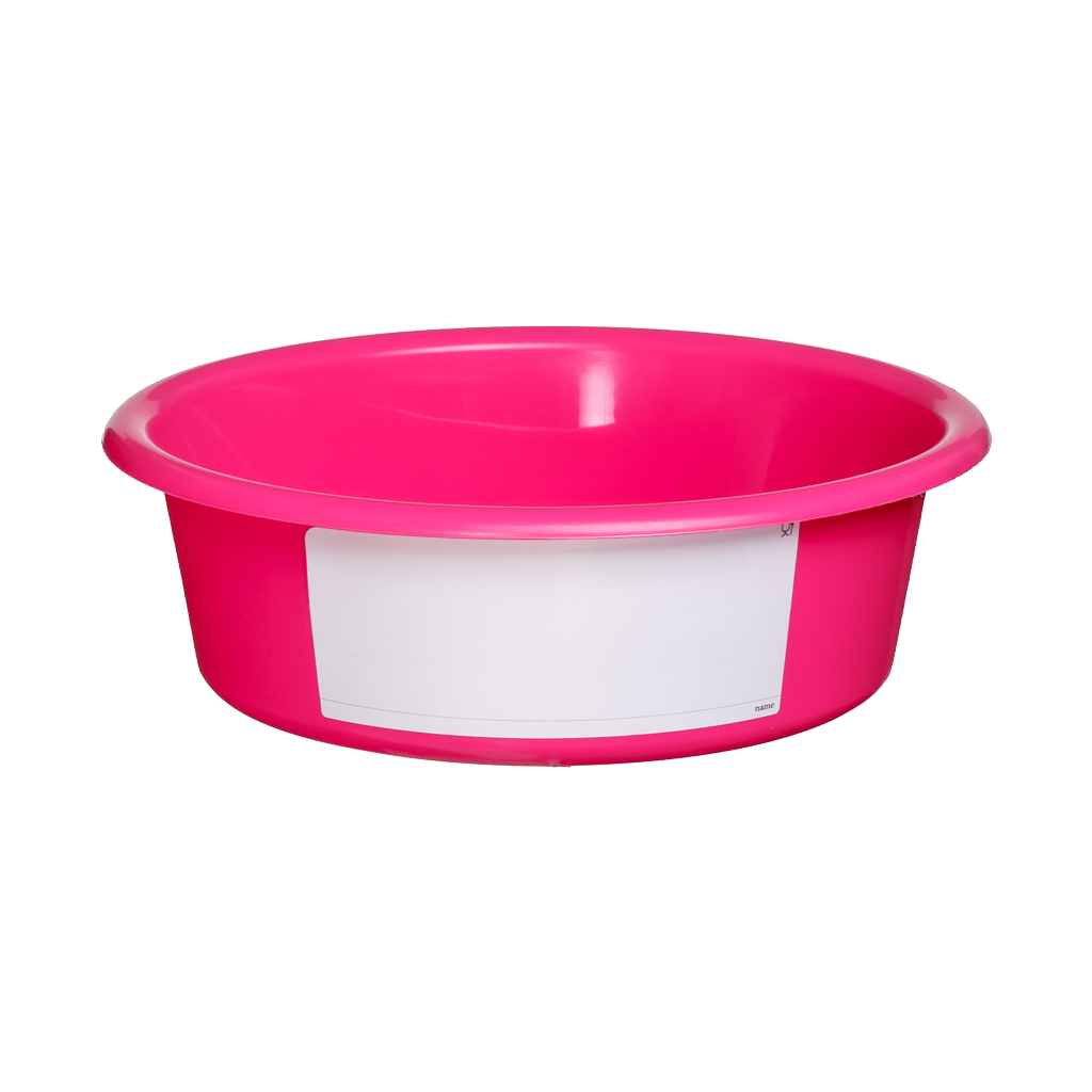 Vplast Voerbak 6 l Roze met Wit Label voor Paarden, Schapen en Geiten