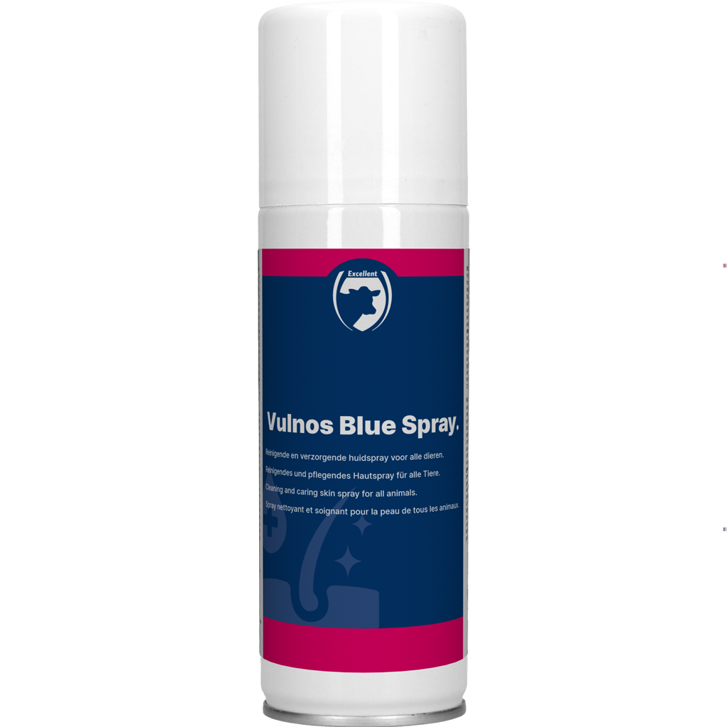 Vulnos Blauw Spray 200 ml - Hygiënische huidverzorging voor dieren