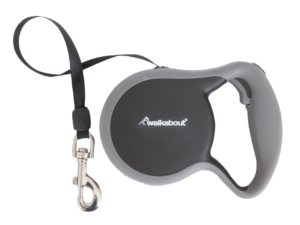 Walkabout Retractable Leash Zwart XS voor honden tot 8,16 kg