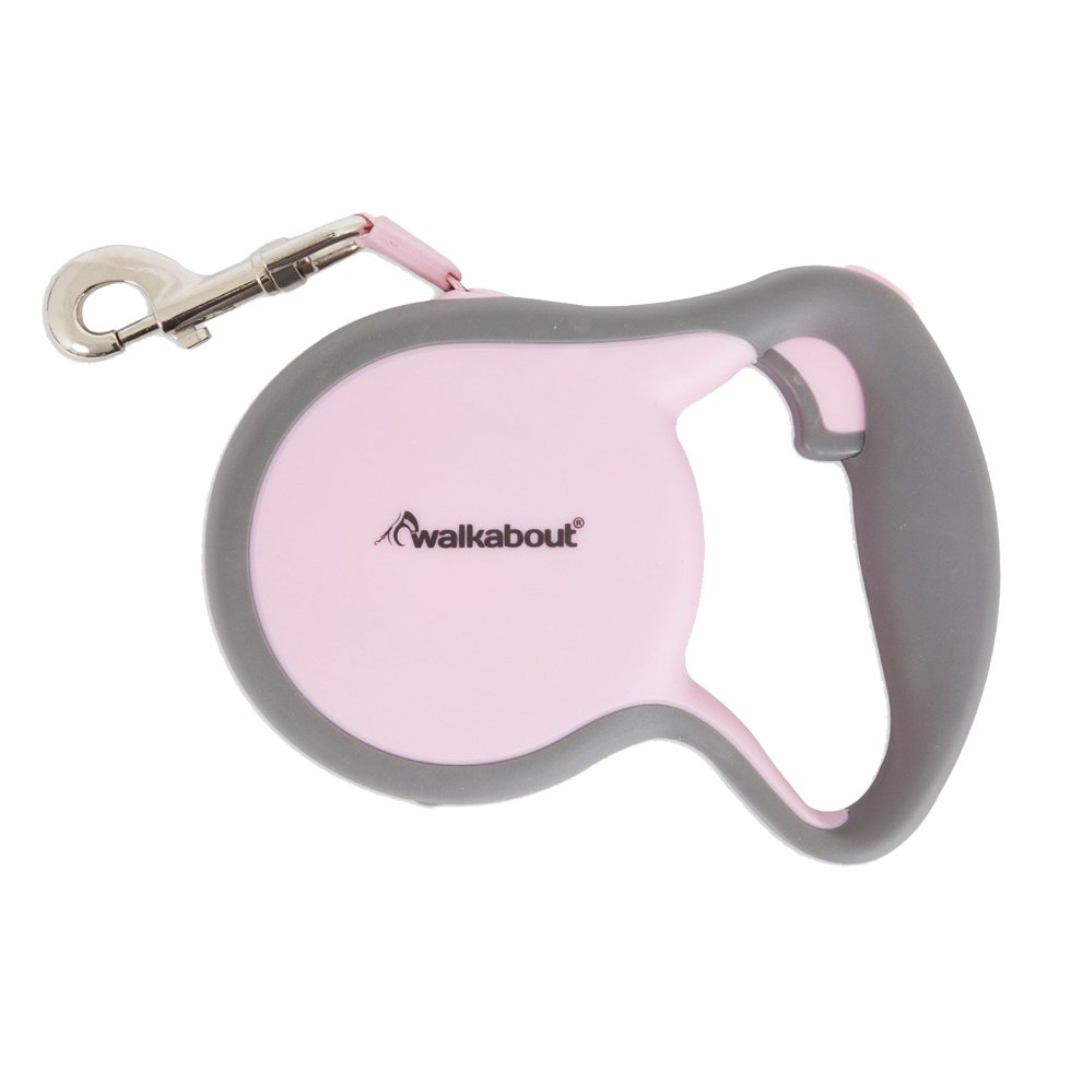 Petmate Walkabout Retractable Leash Roze XS voor Honden tot 8,16 kg