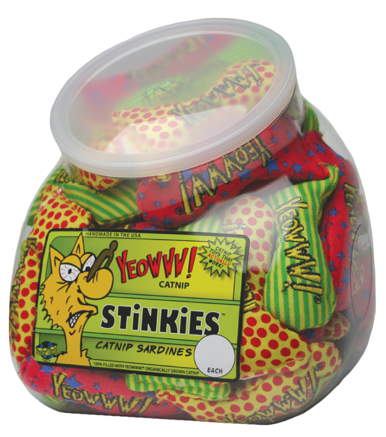 Yeowww! Fishbowl of Stinkies - 51 kleurrijke visjes met catnip