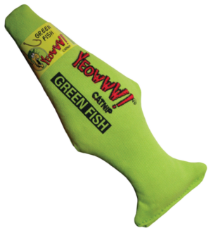 Yeowww! Green Fish - Kattenspeelgoed gevuld met krachtige Catnip