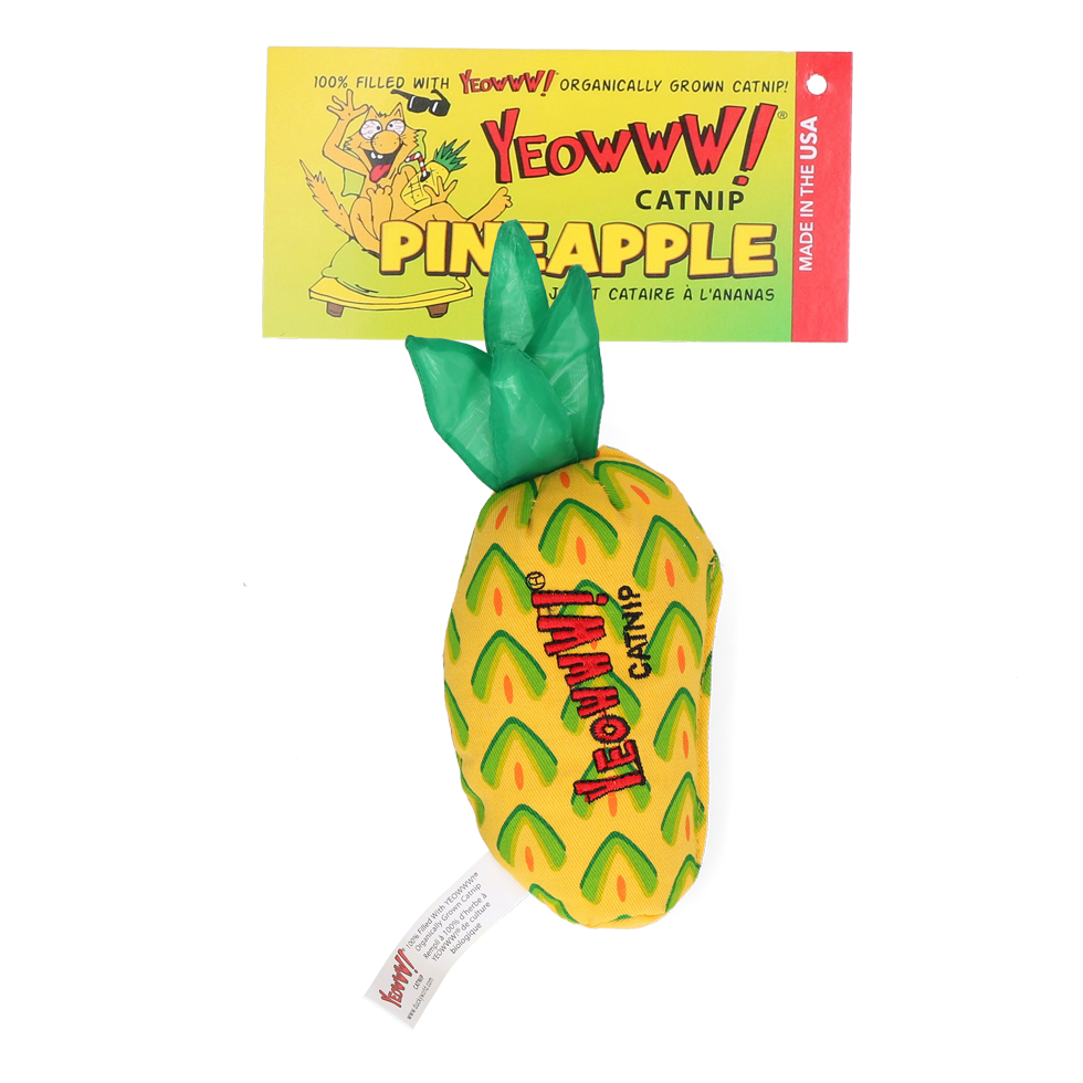 Yeowww! Ananas Kattenspeelgoed met Catnip - 17,7 cm - afbeelding 1