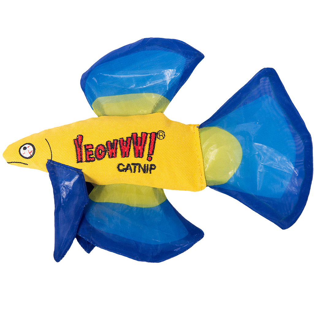 Yeowww! Mo Betta Fish Blue - Vispeeltje met Catnip - afbeelding 1