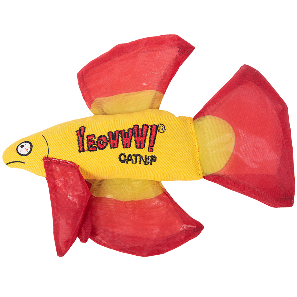 Yeowww! Mo Betta Fish Red - Vispeeltje met Catnip - afbeelding 1