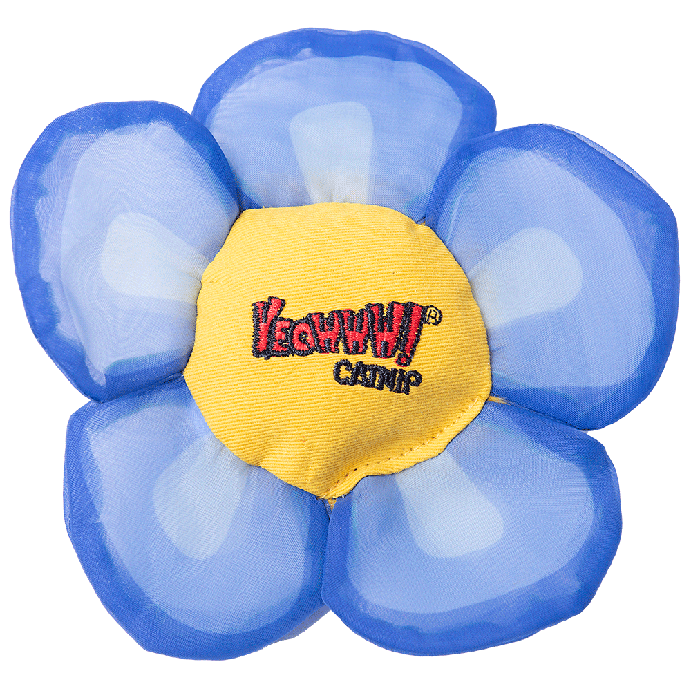 Yeowww! Daisy's Flower Tops Blue - Bloemenspeeltje met Catnip - afbeelding 1