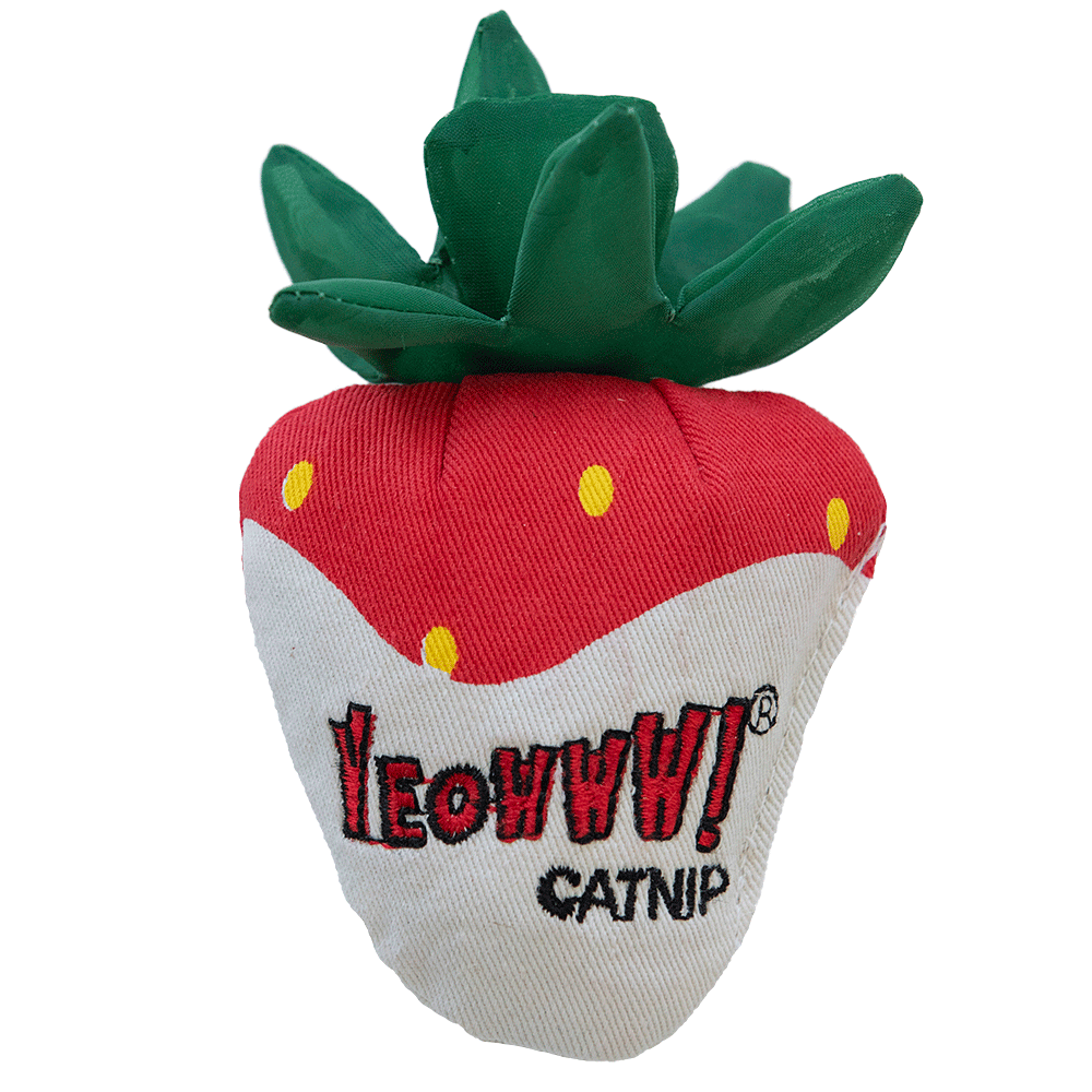 Yeowww! Strawberry White Chocolate - Aardbeispeeltje met Catnip
