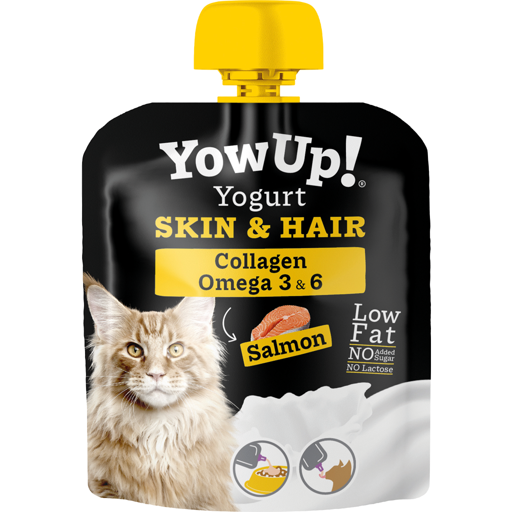 YowUp! Yoghurt Cats Salmon Skin & Hair 10 x 70g - afbeelding 1