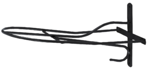 Zadelhouder metaal 54 cm zwart, Engels model met extra ondersteuning