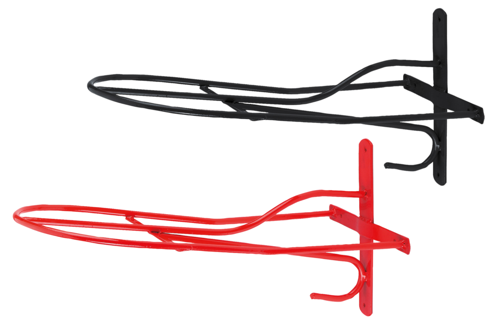 Zadelhouder metaal 54 cm zwart, Engels model met extra ondersteuning - afbeelding 2