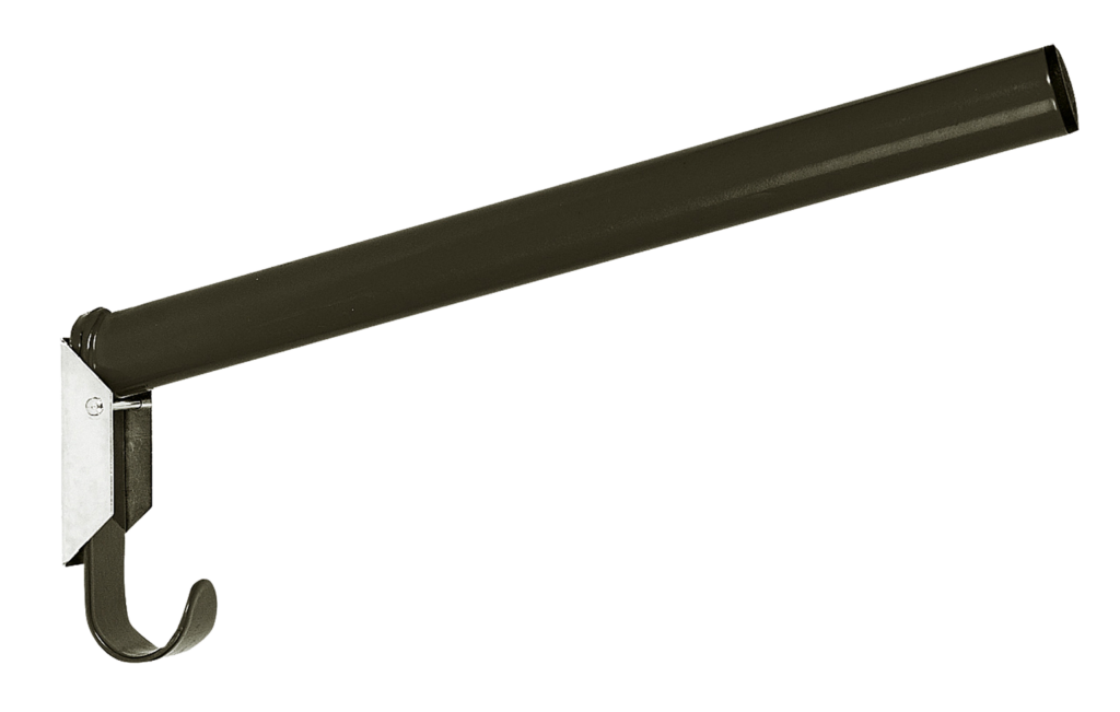 Zadelhouder 44 cm rond metaal zwart - Merkloos