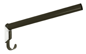 Zadelhouder 44 cm rond metaal zwart - Merkloos