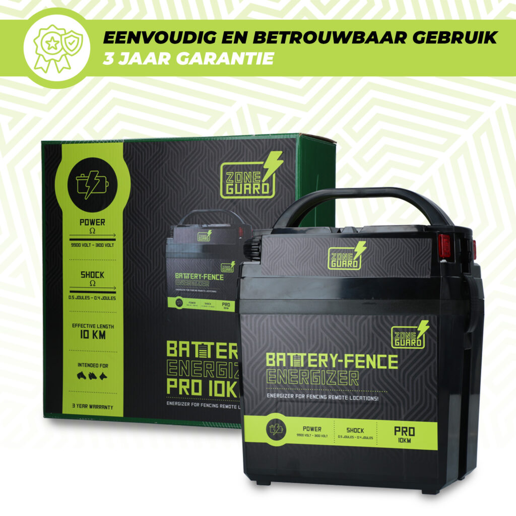 ZoneGuard Battery Energizer Pro 10 km - Batterijapparaat voor Dierenafschrikking - afbeelding 5