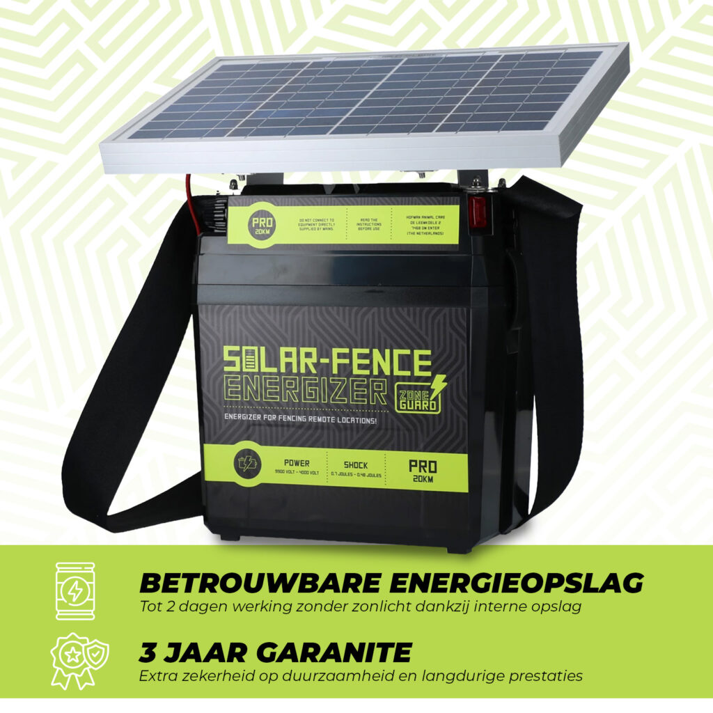 ZoneGuard Solar-Fence Energizer Pro 20 km - afbeelding 4