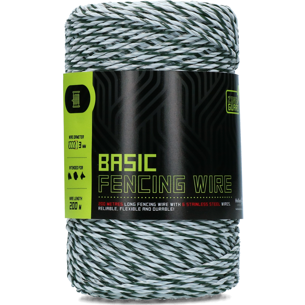 Zoneguard Basic Afrasteringsdraad 3 mm 200 m - Roestvrij Staal - afbeelding 1