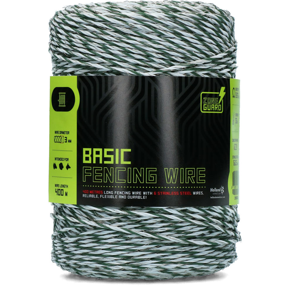 Zoneguard Basic Afrasteringsdraad 3 mm 400 m - Roestvrij staal - afbeelding 1