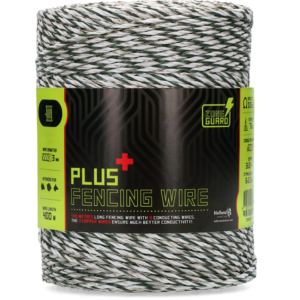 ZoneGuard Plus Afrasteringsdraad 3 mm 400 m - Wit met Donkergroen